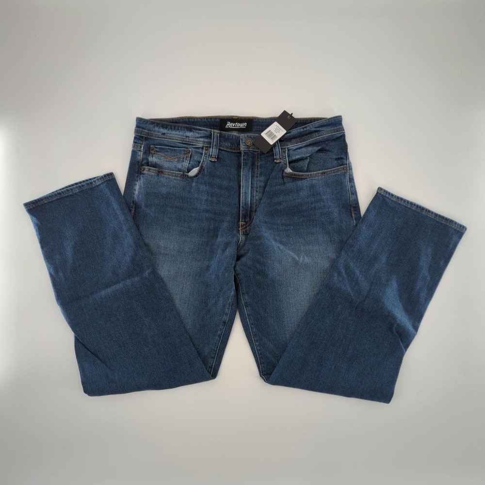 Revtown Faded Indigo Automatic Men's Jeans 34 X 30